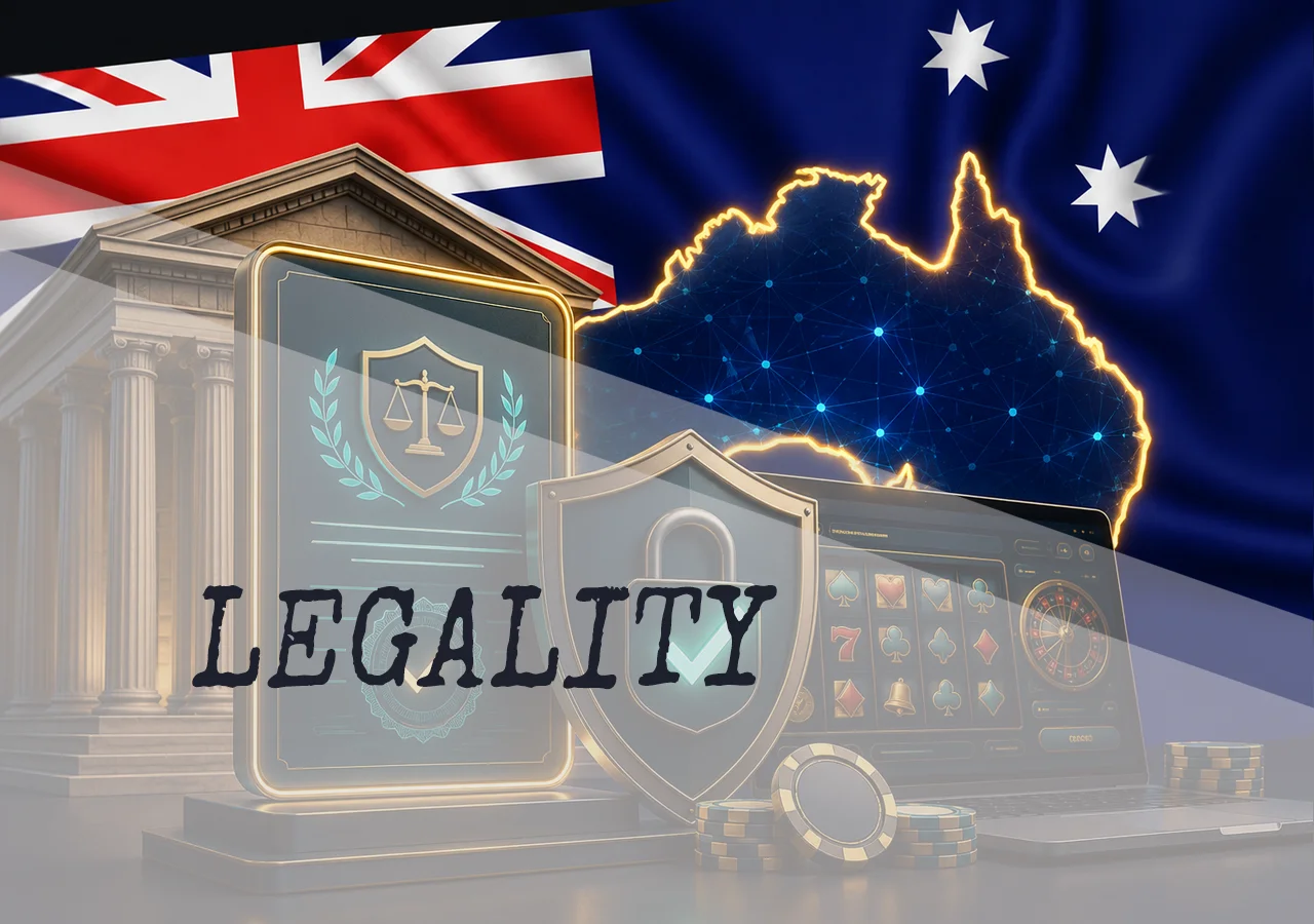 Legal landscape of online gambling in Australia with licensing, law, protection, and digital casino interface